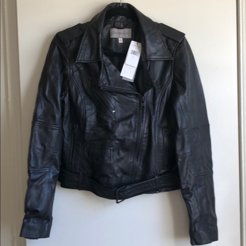 CK leather jacket